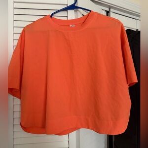 Old Navy Oversized Crop Tee in Bright Orange
